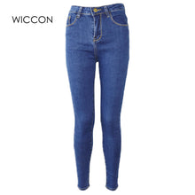 Load image into Gallery viewer, Slim Jeans For Women Skinny High Waist Jeans Woman Blue Denim Pencil Pants Stretch Waist Women Jeans Black Pants Calca Feminina