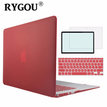Load image into Gallery viewer, RYGOU Clear Matte Hard Case For Apple Macbook Air Pro Retina 11 12 13 15 Laptop Cases For Mac Book Air 11.6 13.3 Pro 13 15 inch