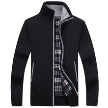 Load image into Gallery viewer, QIMAGE 2017 Men's Sweaters Autumn Winter Warm Cashmere Wool Zipper Pullover Sweaters Man Casual Knitwear Plus Size M-XXXL