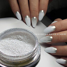 Load image into Gallery viewer, 1pcs Silver Mirror Magic Pigment Powder Manicure Dust Shiny Gel Polish Nail Art Glitter Chrome Powder Decorations BE04S