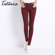 Load image into Gallery viewer, Jeans Female Denim Pants Candy Color Womens Jeans Donna Stretch Bottoms Feminino Skinny Pants For Women Trousers 2018 Tataria
