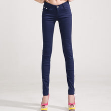 Load image into Gallery viewer, Jeans Female Denim Pants Candy Color Womens Jeans Donna Stretch Bottoms Feminino Skinny Pants For Women Trousers 2018 Tataria