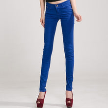 Load image into Gallery viewer, Jeans Female Denim Pants Candy Color Womens Jeans Donna Stretch Bottoms Feminino Skinny Pants For Women Trousers 2018 Tataria