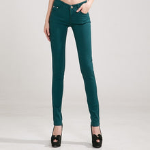 Load image into Gallery viewer, Jeans Female Denim Pants Candy Color Womens Jeans Donna Stretch Bottoms Feminino Skinny Pants For Women Trousers 2018 Tataria