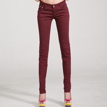 Load image into Gallery viewer, Jeans Female Denim Pants Candy Color Womens Jeans Donna Stretch Bottoms Feminino Skinny Pants For Women Trousers 2018 Tataria