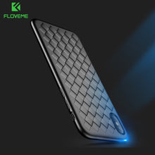 Load image into Gallery viewer, FLOVEME Super Soft Phone Case For iPhone 8 Luxury Grid Weaving Cases For iPhone 6 6s 7 8 Plus X XS Max Cover Silicon Accessories