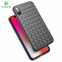 Load image into Gallery viewer, FLOVEME Super Soft Phone Case For iPhone 8 Luxury Grid Weaving Cases For iPhone 6 6s 7 8 Plus X XS Max Cover Silicon Accessories