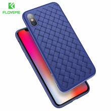Load image into Gallery viewer, FLOVEME Super Soft Phone Case For iPhone 8 Luxury Grid Weaving Cases For iPhone 6 6s 7 8 Plus X XS Max Cover Silicon Accessories