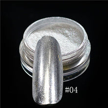 Load image into Gallery viewer, 1pcs Silver Mirror Magic Pigment Powder Manicure Dust Shiny Gel Polish Nail Art Glitter Chrome Powder Decorations BE04S