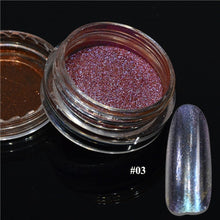 Load image into Gallery viewer, 1pcs Silver Mirror Magic Pigment Powder Manicure Dust Shiny Gel Polish Nail Art Glitter Chrome Powder Decorations BE04S