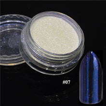 Load image into Gallery viewer, 1pcs Silver Mirror Magic Pigment Powder Manicure Dust Shiny Gel Polish Nail Art Glitter Chrome Powder Decorations BE04S