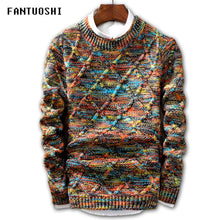 Load image into Gallery viewer, Sweater Men 2018 Brand fashion Pullover Sweater Male O-Neck stripe Slim Fit Knitting Mens Sweaters Man Pullover Men XXL