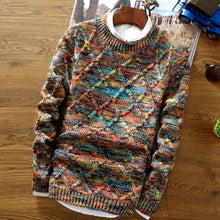 Load image into Gallery viewer, Sweater Men 2018 Brand fashion Pullover Sweater Male O-Neck stripe Slim Fit Knitting Mens Sweaters Man Pullover Men XXL