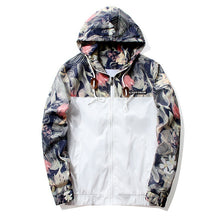 Load image into Gallery viewer, Floral Jacket 2018 Autumn Mens Hooded Jackets Slim Fit Long Sleeve Homme Trendy Windbreaker Coat Brand Clothing Drop Shipping