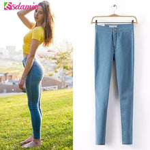 Load image into Gallery viewer, Hot Sale Push Up Jeans Woman Pencil Pants Vintage High Waist Jeans Women Casual Stretch Skinny Jeans Femme Black Blue White