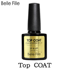 Load image into Gallery viewer, Belle Fille Base and Top Coat Gel Nail Polish UV 10ml Transparent Soak Off Primer Gel Polish Gel Lacquer Nail Art Manicure