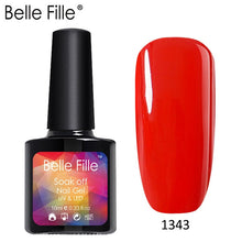 Load image into Gallery viewer, Belle Fille Base and Top Coat Gel Nail Polish UV 10ml Transparent Soak Off Primer Gel Polish Gel Lacquer Nail Art Manicure