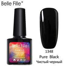 Load image into Gallery viewer, Belle Fille Base and Top Coat Gel Nail Polish UV 10ml Transparent Soak Off Primer Gel Polish Gel Lacquer Nail Art Manicure