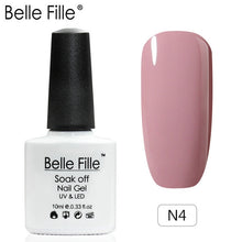 Load image into Gallery viewer, Belle Fille Base and Top Coat Gel Nail Polish UV 10ml Transparent Soak Off Primer Gel Polish Gel Lacquer Nail Art Manicure