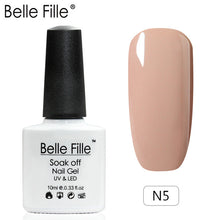 Load image into Gallery viewer, Belle Fille Base and Top Coat Gel Nail Polish UV 10ml Transparent Soak Off Primer Gel Polish Gel Lacquer Nail Art Manicure