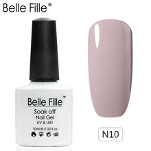 Load image into Gallery viewer, Belle Fille Base and Top Coat Gel Nail Polish UV 10ml Transparent Soak Off Primer Gel Polish Gel Lacquer Nail Art Manicure