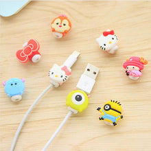 Load image into Gallery viewer, Cartoon cable protector for iphone cable Winder Cover Organizer Case  For USB Charging