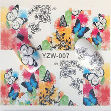 Load image into Gallery viewer, FWC Nail Stickers on Nails Blooming Flower Stickers for Nails Lavender Nail Art Water Transfer Stickers Decals