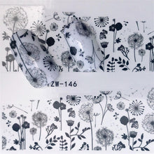 Load image into Gallery viewer, FWC Nail Stickers on Nails Blooming Flower Stickers for Nails Lavender Nail Art Water Transfer Stickers Decals