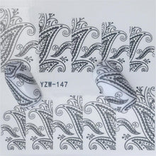 Load image into Gallery viewer, FWC Nail Stickers on Nails Blooming Flower Stickers for Nails Lavender Nail Art Water Transfer Stickers Decals