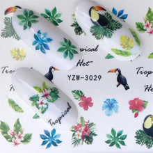 Load image into Gallery viewer, FWC Nail Stickers on Nails Blooming Flower Stickers for Nails Lavender Nail Art Water Transfer Stickers Decals