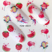 Load image into Gallery viewer, FWC Nail Stickers on Nails Blooming Flower Stickers for Nails Lavender Nail Art Water Transfer Stickers Decals