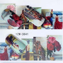 Load image into Gallery viewer, FWC Nail Stickers on Nails Blooming Flower Stickers for Nails Lavender Nail Art Water Transfer Stickers Decals