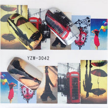 Load image into Gallery viewer, FWC Nail Stickers on Nails Blooming Flower Stickers for Nails Lavender Nail Art Water Transfer Stickers Decals