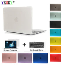 Load image into Gallery viewer, YRSKV-Crystal\Matte Transparent case For Apple macbook Air Pro Retina 11 12 13 15 laptop bag for macbook Air 13 case cover+gift