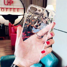 Load image into Gallery viewer, Lovebay Diamond Texture Case For iPhone 6 6s 7 8 Plus X Soft Phone Cover for iPhone 7 Luxury Transparent Case Ultra Thin Coque