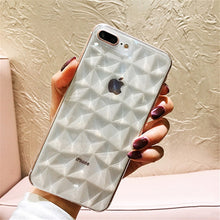 Load image into Gallery viewer, Lovebay Diamond Texture Case For iPhone 6 6s 7 8 Plus X Soft Phone Cover for iPhone 7 Luxury Transparent Case Ultra Thin Coque