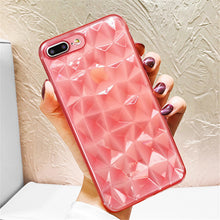 Load image into Gallery viewer, Lovebay Diamond Texture Case For iPhone 6 6s 7 8 Plus X Soft Phone Cover for iPhone 7 Luxury Transparent Case Ultra Thin Coque