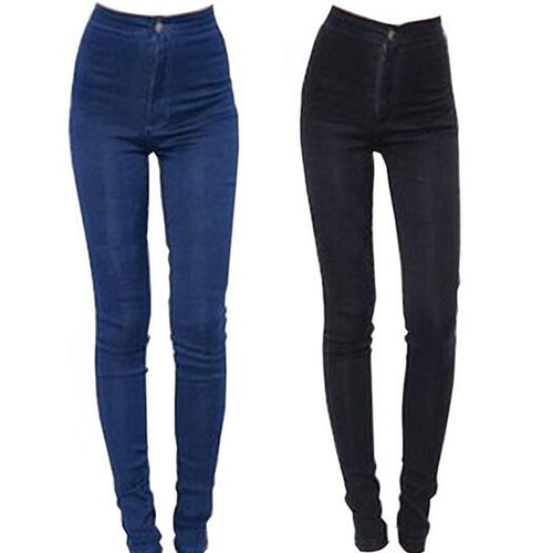 2018 New Fashion Jeans Women Pencil Pants High Waist Jeans Sexy Slim Elastic Skinny Pants Trousers Fit Lady Jeans Plus Size