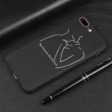 Load image into Gallery viewer, 3D Relief Phone Case For iPhone 6 6s 7 8 Plus X 5 5s SE Cover Cute Cartoon Love Heart Soft TPU Black Capa For iPhone 8 XR XS Max