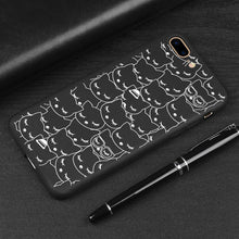 Load image into Gallery viewer, 3D Relief Phone Case For iPhone 6 6s 7 8 Plus X 5 5s SE Cover Cute Cartoon Love Heart Soft TPU Black Capa For iPhone 8 XR XS Max