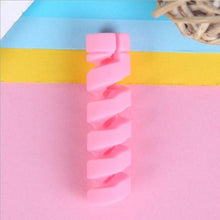 Load image into Gallery viewer, Spiral Cable protector Data Line Silicone Bobbin winder Protective For iphone Samsung Android USB Charging earphone Case Cover