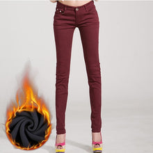 Load image into Gallery viewer, Jeans Female Denim Pants Candy Color Womens Jeans Donna Stretch Bottoms Feminino Skinny Pants For Women Trousers 2018 Tataria
