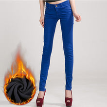 Load image into Gallery viewer, Jeans Female Denim Pants Candy Color Womens Jeans Donna Stretch Bottoms Feminino Skinny Pants For Women Trousers 2018 Tataria