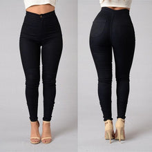Load image into Gallery viewer, 2018 Solid Wash Skinny Jeans Woman High Waist NEW Denim Pants Plus Size Push Up Trousers 2018 warm Pencil Pants Female **