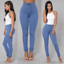 Load image into Gallery viewer, 2018 Solid Wash Skinny Jeans Woman High Waist NEW Denim Pants Plus Size Push Up Trousers 2018 warm Pencil Pants Female **