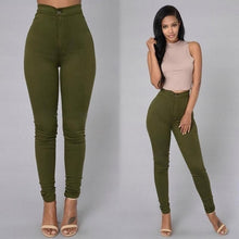 Load image into Gallery viewer, 2018 Solid Wash Skinny Jeans Woman High Waist NEW Denim Pants Plus Size Push Up Trousers 2018 warm Pencil Pants Female **