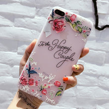 Load image into Gallery viewer, USLION Flower Silicon Phone Case For iPhone 7 8 Plus XS Max XR Rose Floral Cases For iPhone X 8 7 6 6S Plus 5 SE Soft TPU Cover