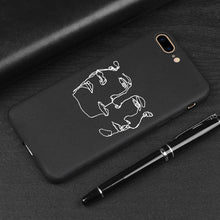 Load image into Gallery viewer, 3D Relief Phone Case For iPhone 6 6s 7 8 Plus X 5 5s SE Cover Cute Cartoon Love Heart Soft TPU Black Capa For iPhone 8 XR XS Max