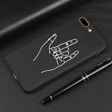 Load image into Gallery viewer, 3D Relief Phone Case For iPhone 6 6s 7 8 Plus X 5 5s SE Cover Cute Cartoon Love Heart Soft TPU Black Capa For iPhone 8 XR XS Max