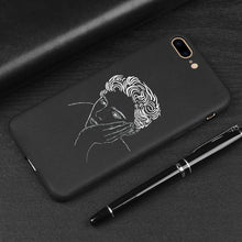 Load image into Gallery viewer, 3D Relief Phone Case For iPhone 6 6s 7 8 Plus X 5 5s SE Cover Cute Cartoon Love Heart Soft TPU Black Capa For iPhone 8 XR XS Max